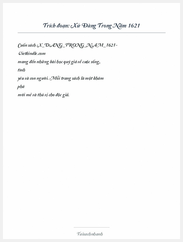 Trích đoạn Xứ Đàng Trong Năm 1621