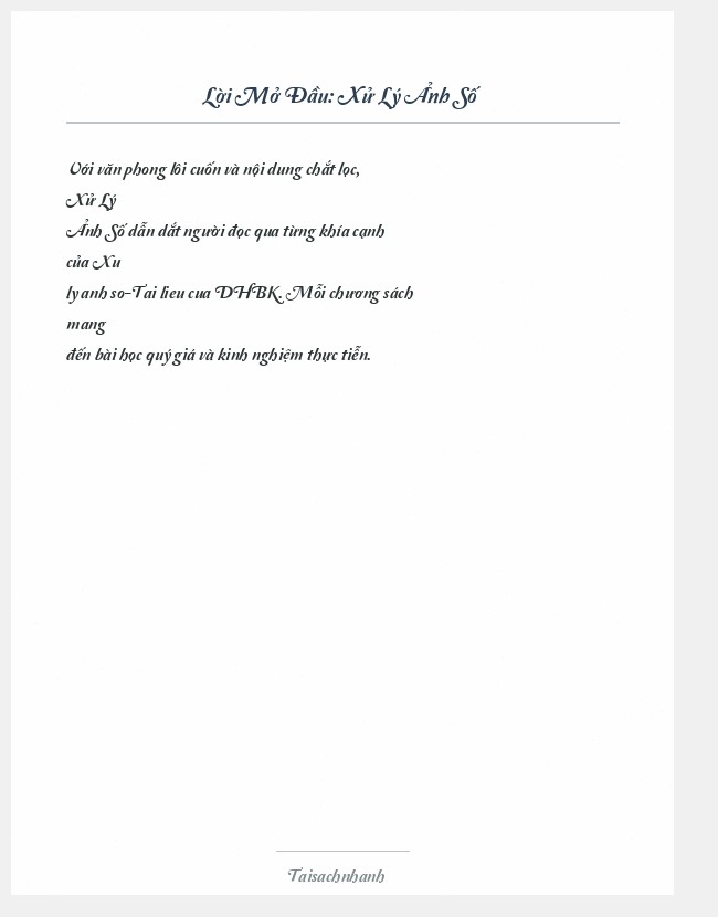 Trích đoạn Xử Lý Ảnh Số