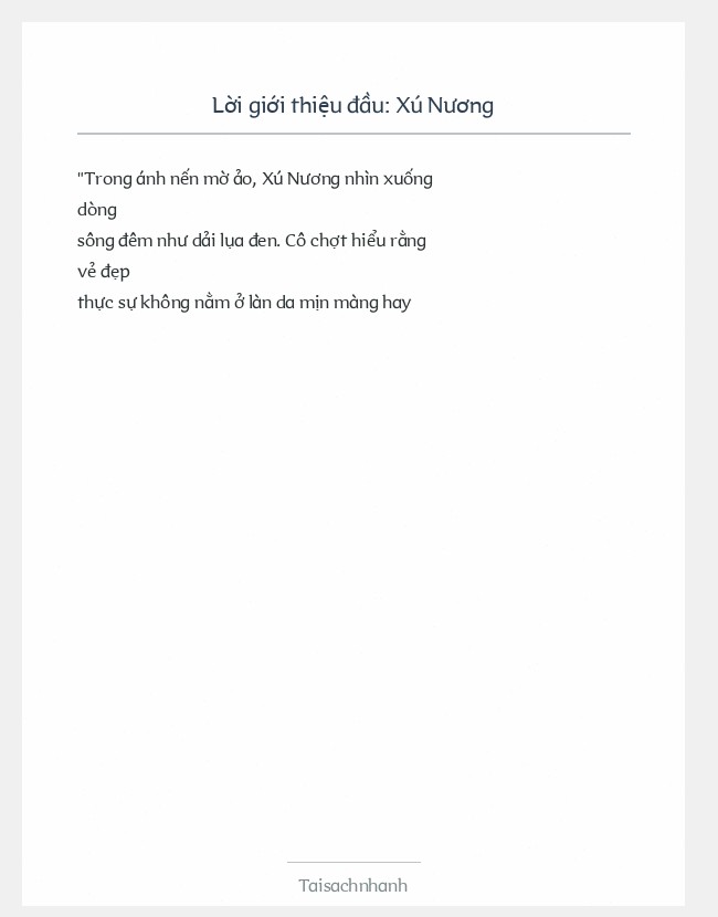 Trích đoạn Xú Nương