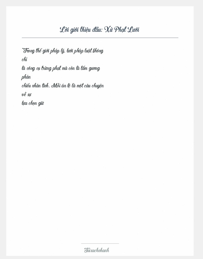 Trích đoạn Xử Phạt Lưới