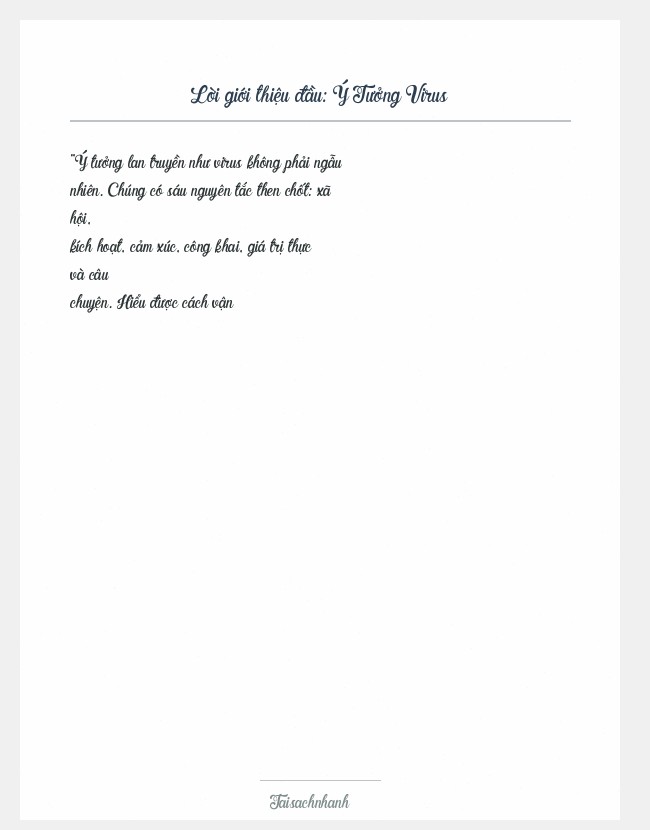 Trích đoạn Ý Tưởng Virus