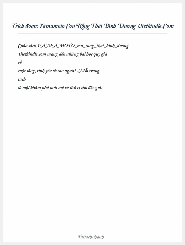 Trích đoạn Yamamoto Con Rồng Thái Bình Dương Vietkindle.Com