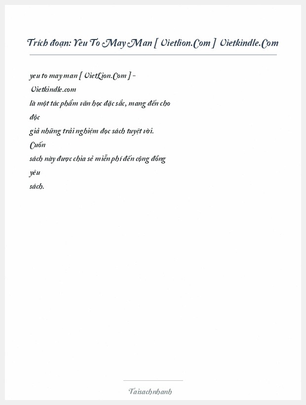 Trích đoạn Yeu To May Man [ Vietlion.Com ] Vietkindle.Com