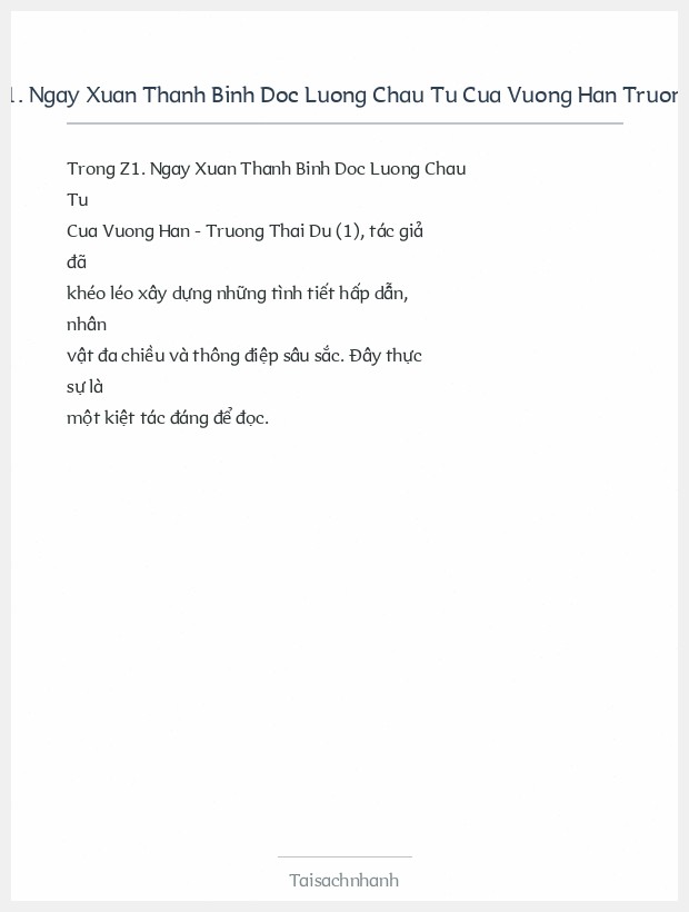 Trích đoạn Z1. Ngay Xuan Thanh Binh Doc Luong Chau Tu Cua Vuong Han Truong Thai Du (1)