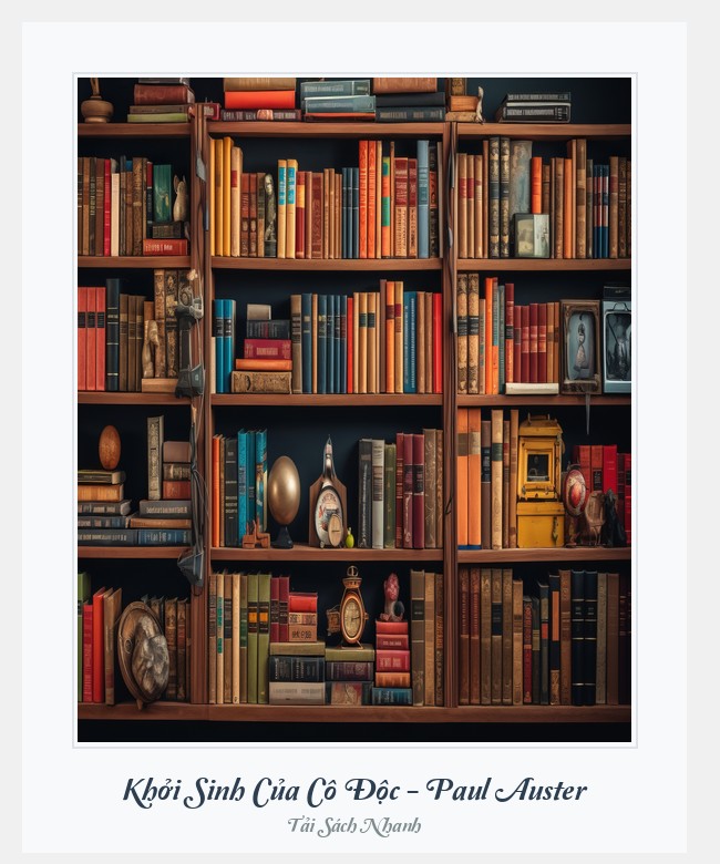 Bìa sách Khởi Sinh Của Cô Độc - Paul Auster