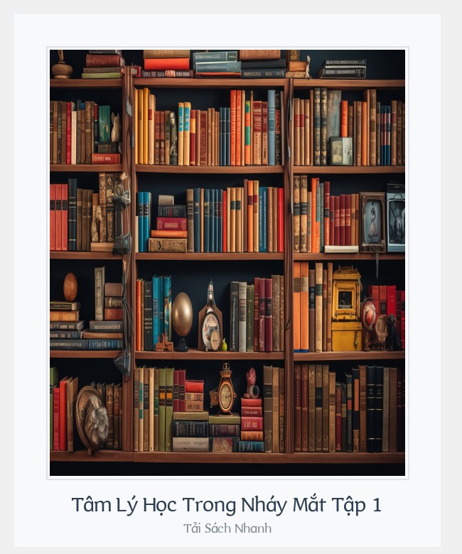 Bìa sách Tâm Lý Học Trong Nháy Mắt Tập 1