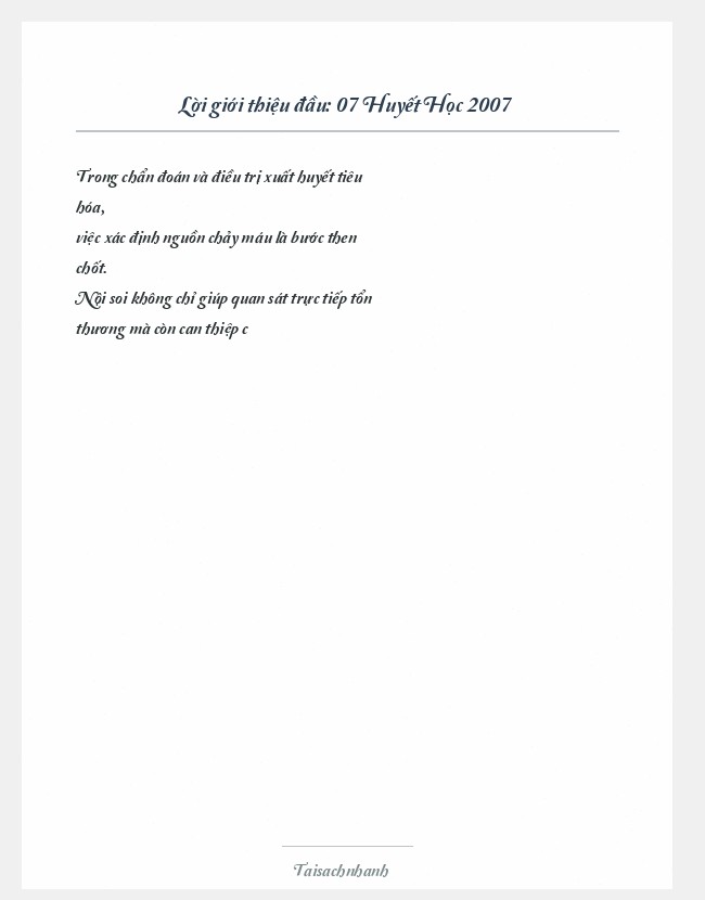 Trích đoạn 07 Huyết Học 2007