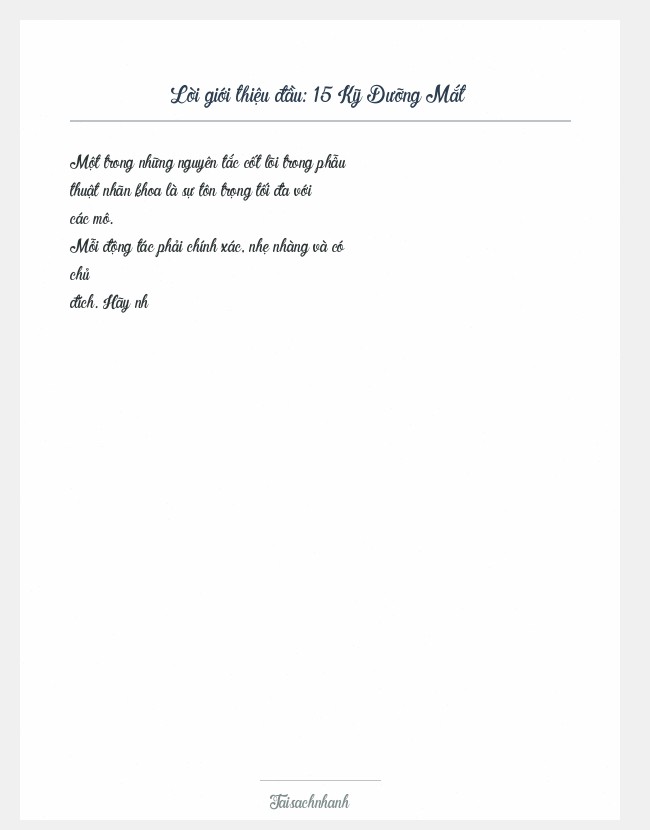 Trích đoạn 15 Kỹ Dưỡng Mắt