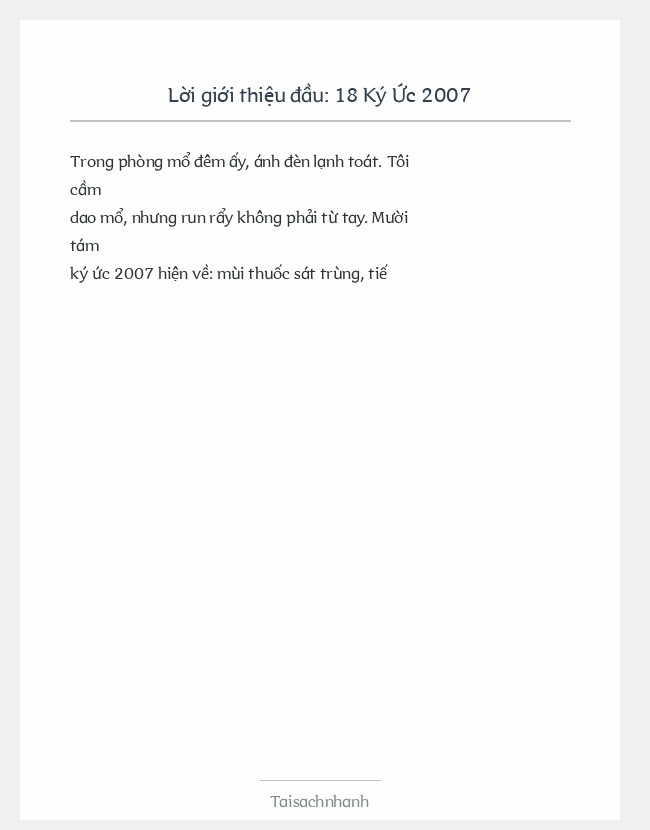 Trích đoạn 18 Ký Ức 2007