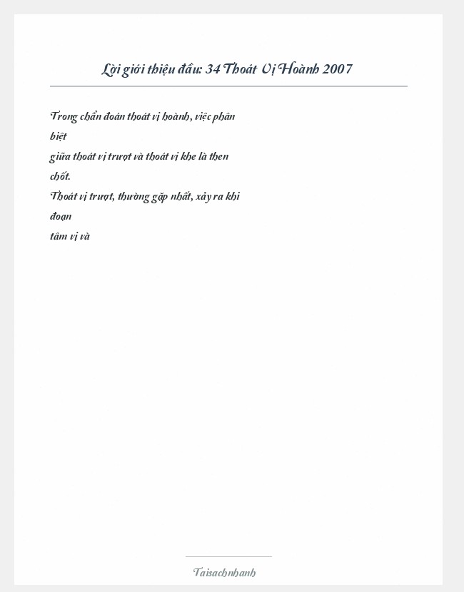 Trích đoạn 34 Thoát Vị Hoành 2007