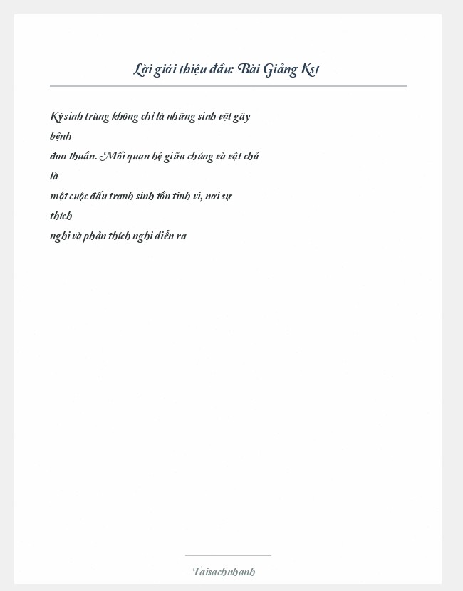 Trích đoạn Bài Giảng Kst