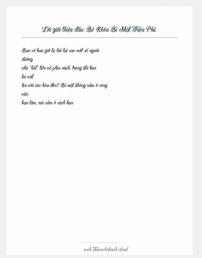 Trích đoạn Bẻ Khóa Bí Mật Triệu Phú