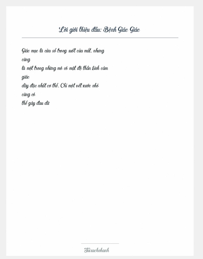 Trích đoạn Bệnh Giác Giác