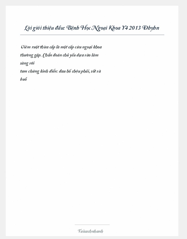 Trích đoạn Bệnh Học Ngoại Khoa Y4 2013 Đhyhn
