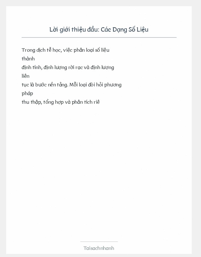 Trích đoạn Các Dạng Số Liệu