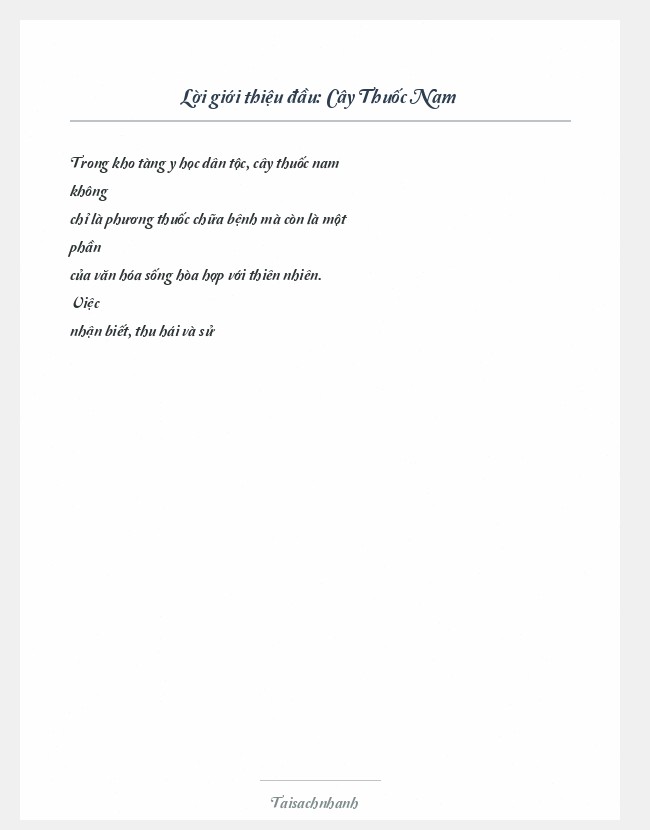 Trích đoạn Cây Thuốc Nam