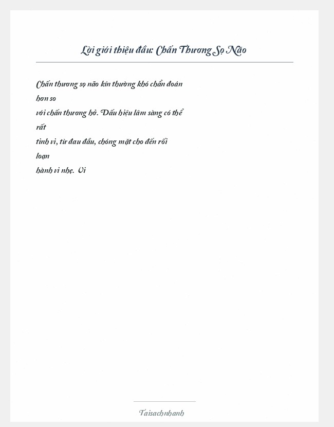 Trích đoạn Chấn Thương Sọ Não