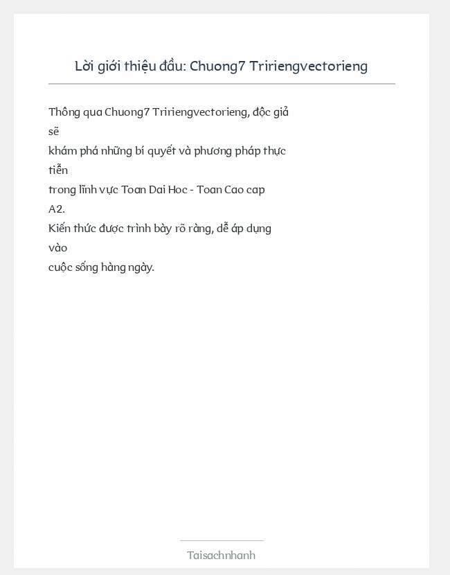 Trích đoạn Chuong7 Tririengvectorieng