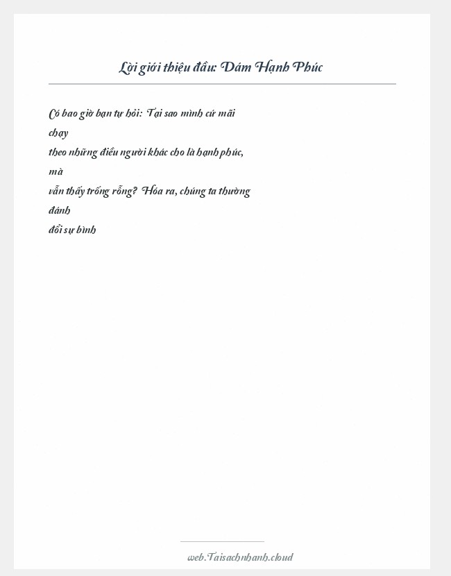 Trích đoạn Dám Hạnh Phúc