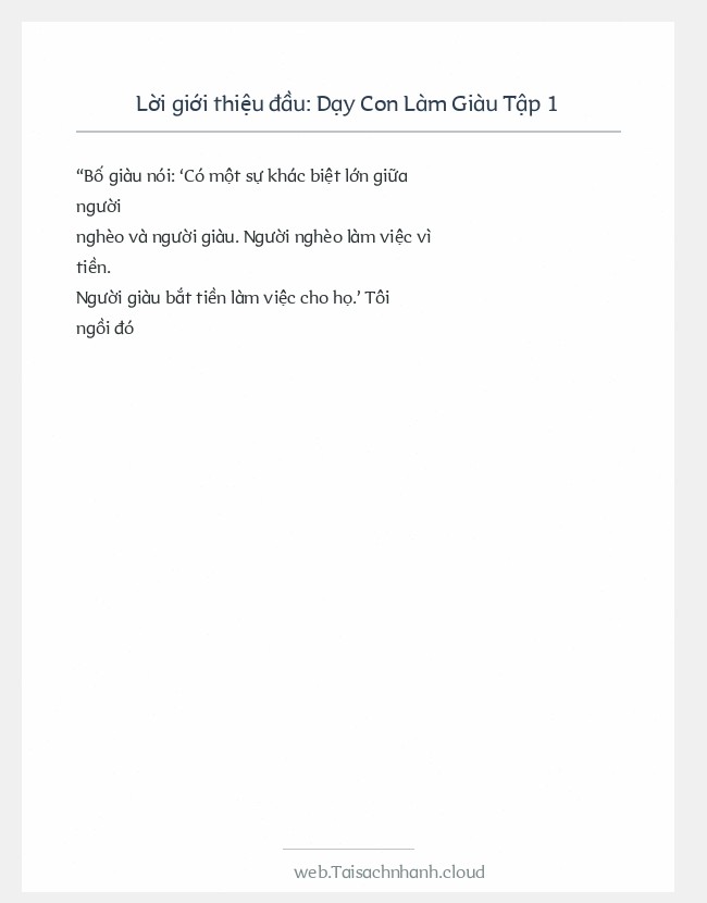 Trích đoạn Dạy Con Làm Giàu Tập 1