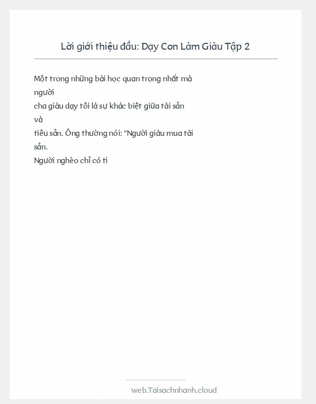 Trích đoạn Dạy Con Làm Giàu Tập 2