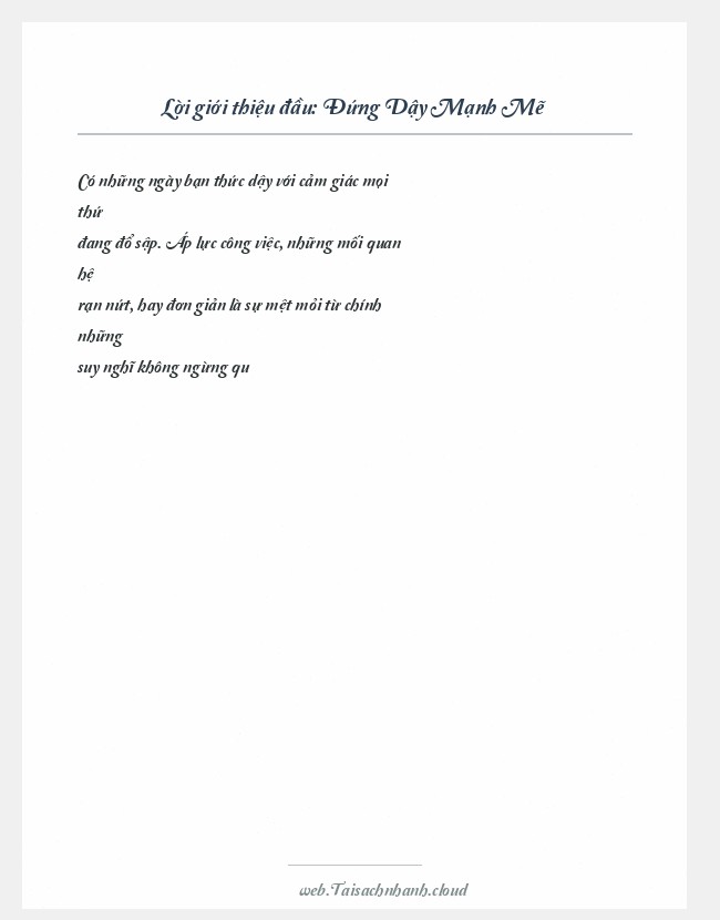 Trích đoạn Đứng Dậy Mạnh Mẽ