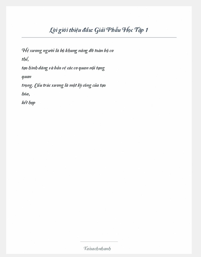 Trích đoạn Giải Phẫu Học Tập 1