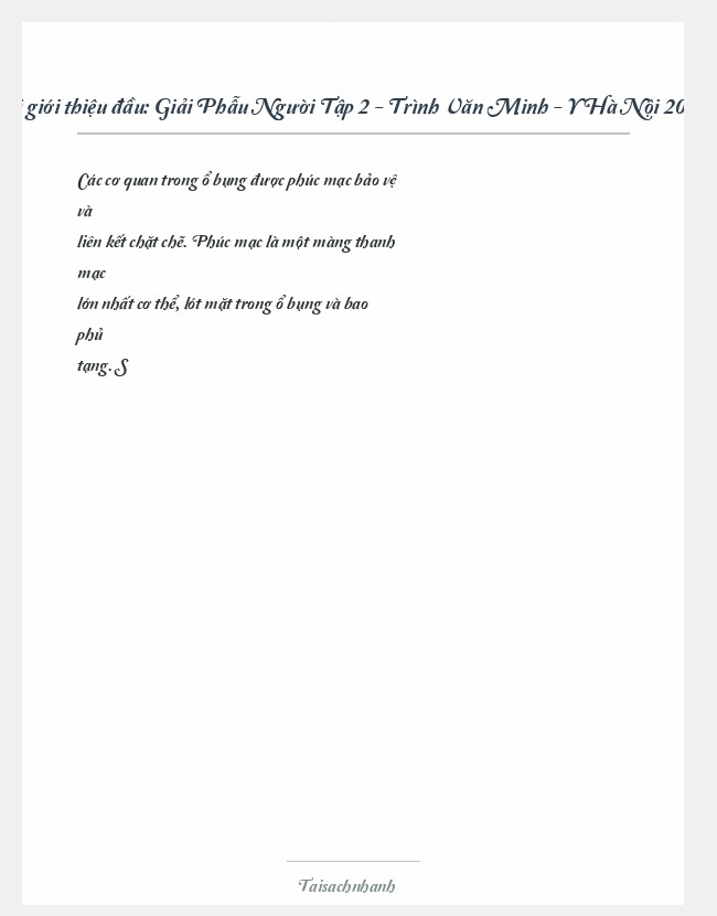 Trích đoạn Giải Phẫu Người Tập 2 - Trình Văn Minh - Y Hà Nội 2010