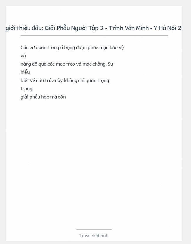 Trích đoạn Giải Phẫu Người Tập 3 - Trình Văn Minh - Y Hà Nội 2010