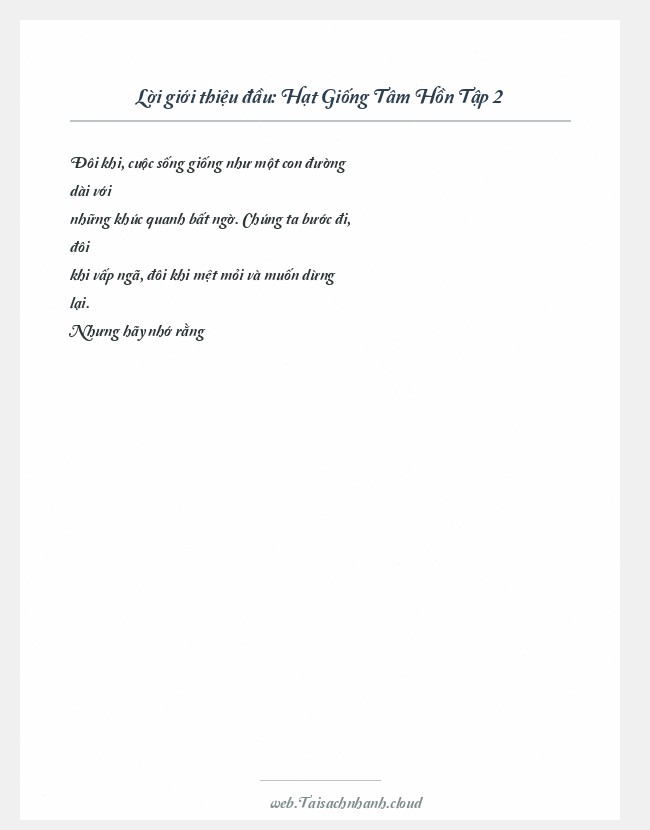 Trích đoạn Hạt Giống Tâm Hồn Tập 2