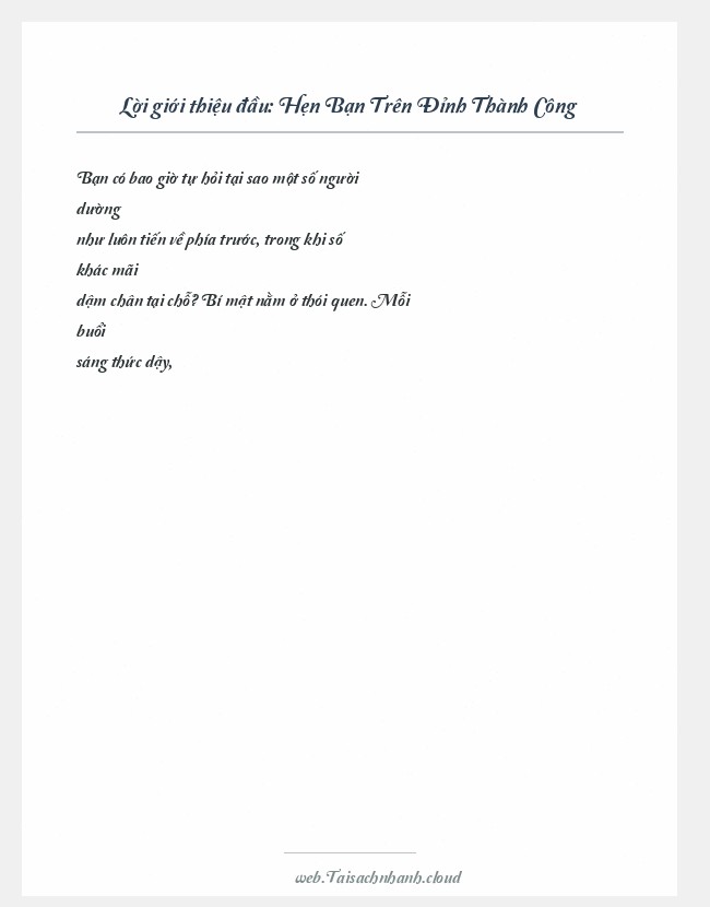 Trích đoạn Hẹn Bạn Trên Đỉnh Thành Công