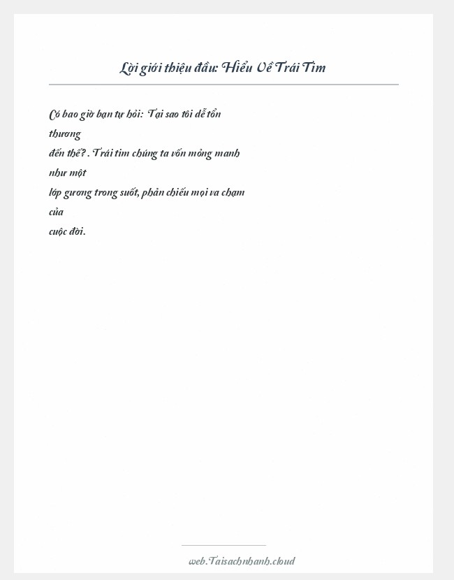 Trích đoạn Hiểu Về Trái Tim