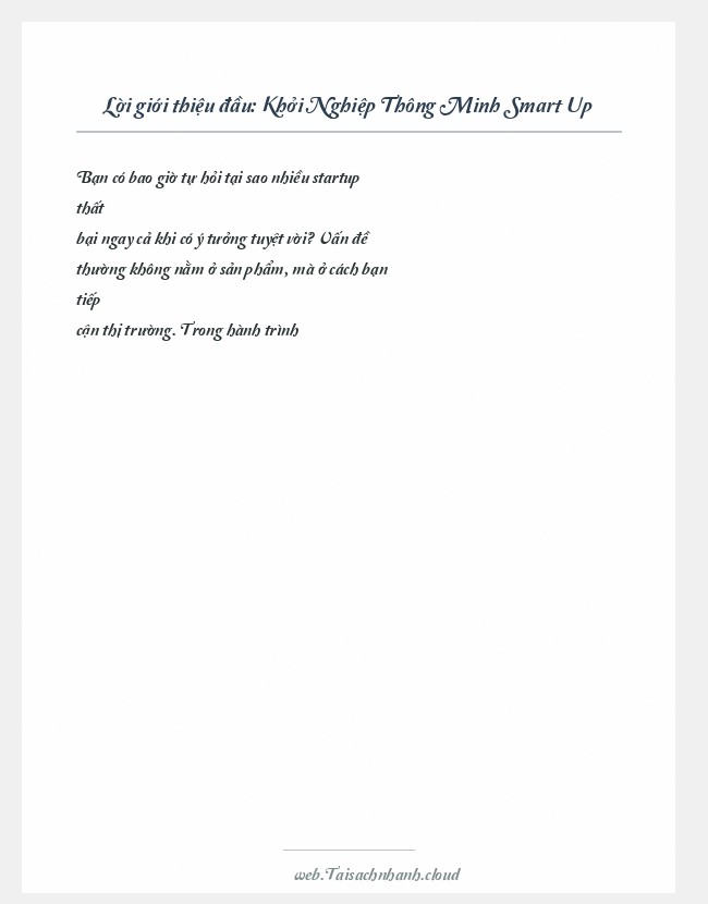 Trích đoạn Khởi Nghiệp Thông Minh Smart Up