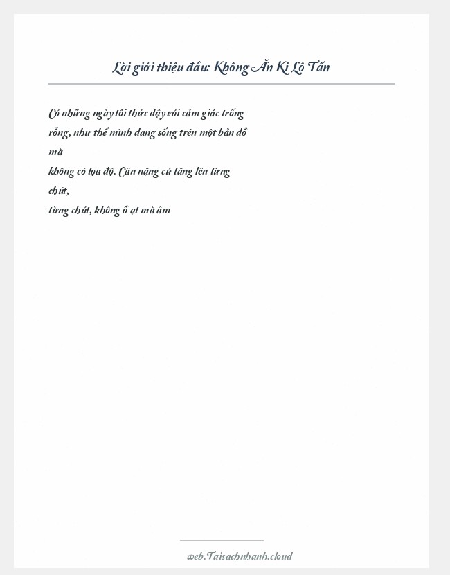 Trích đoạn Không Ăn Ki Lô Tấn