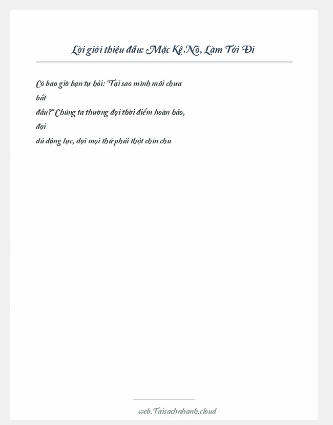 Trích đoạn Mặc Kệ Nó, Làm Tới Đi