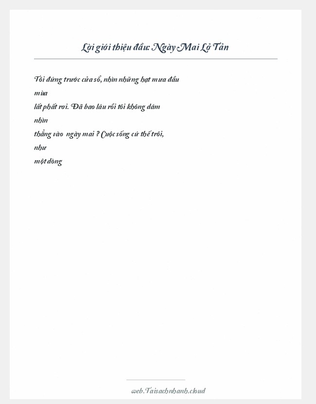 Trích đoạn Ngày Mai Lở Tản