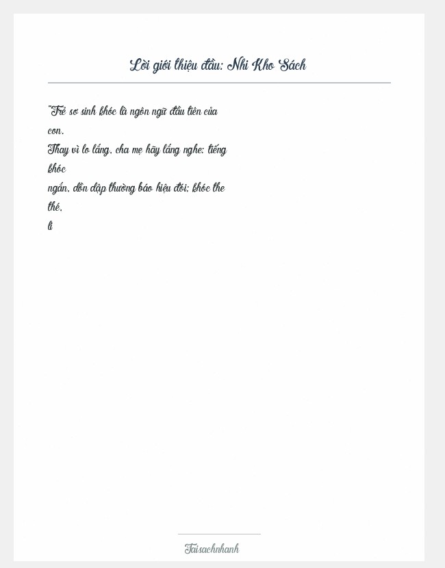 Trích đoạn Nhi Kho Sách