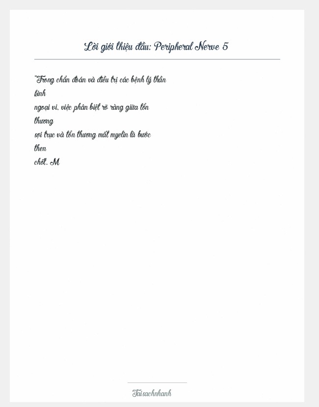 Trích đoạn Peripheral Nerve 5