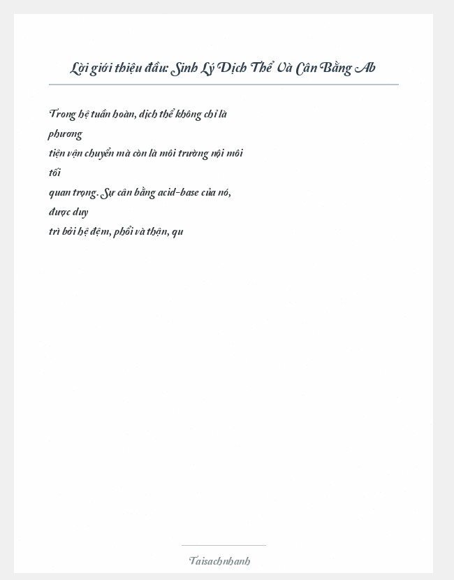 Trích đoạn Sinh Lý Dịch Thể Và Cân Bằng Ab