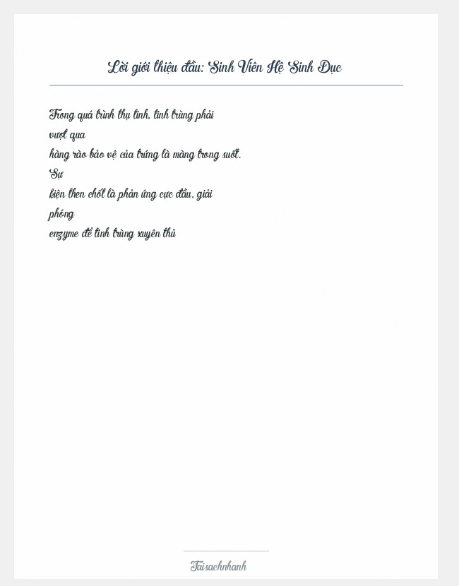 Trích đoạn Sinh Viên Hệ Sinh Dục