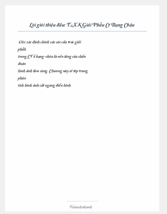 Trích đoạn T.X.K Giải Phẫu Ct Bụng Chậu