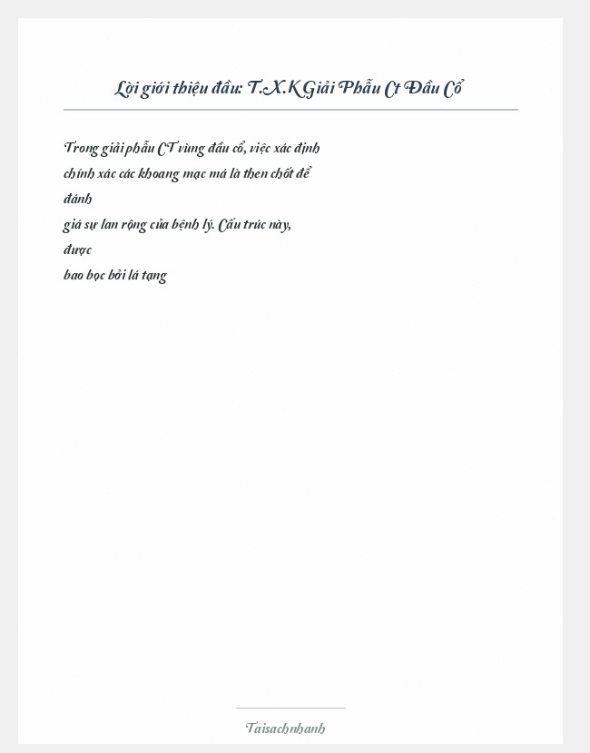 Trích đoạn T.X.K Giải Phẫu Ct Đầu Cổ