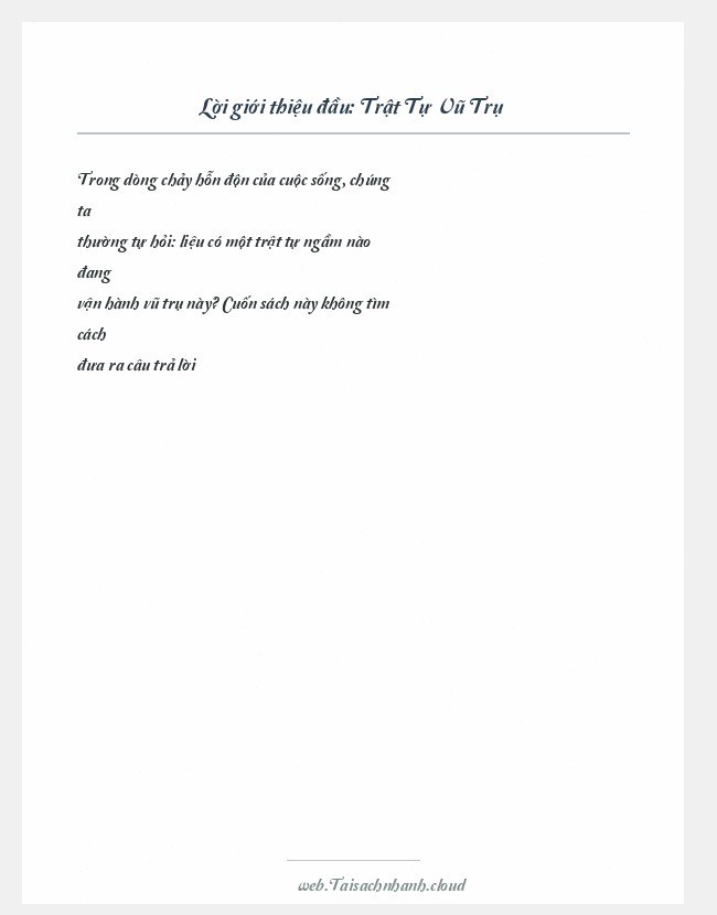 Trích đoạn Trật Tự Vũ Trụ