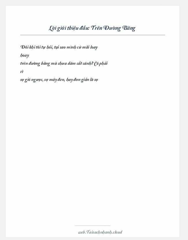 Trích đoạn Trên Đường Băng