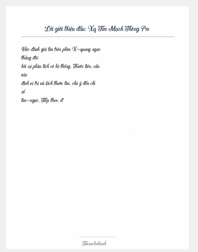 Trích đoạn Xq Tim Mạch Thông Pm