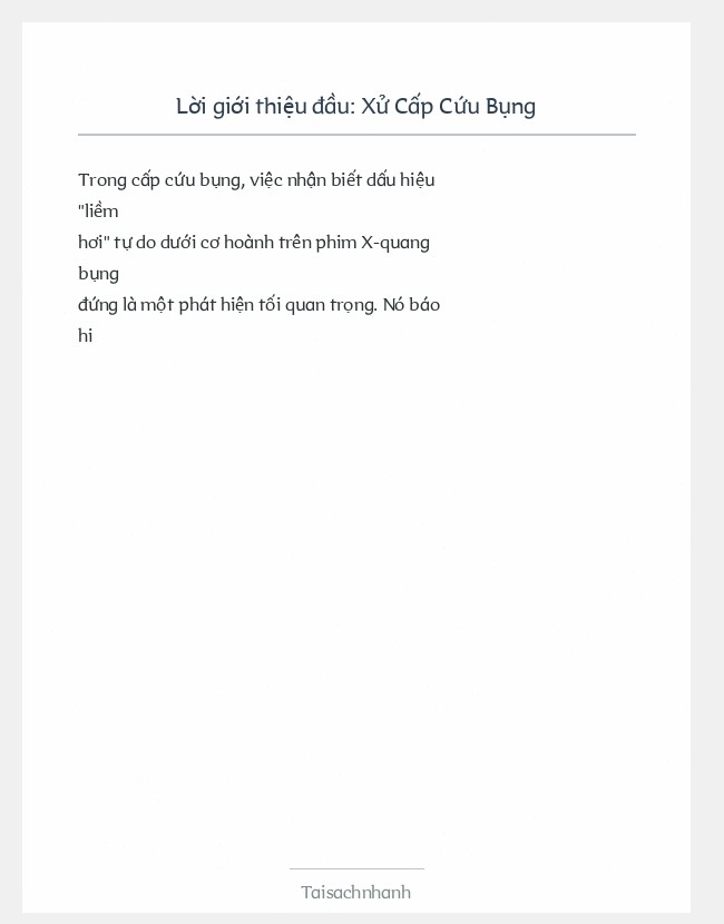 Trích đoạn Xử Cấp Cứu Bụng