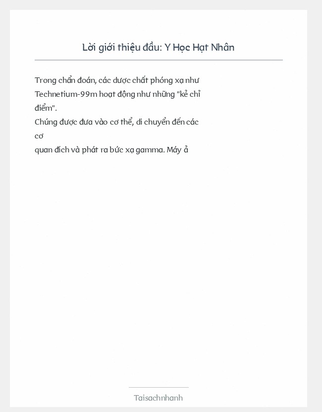Trích đoạn Y Học Hạt Nhân