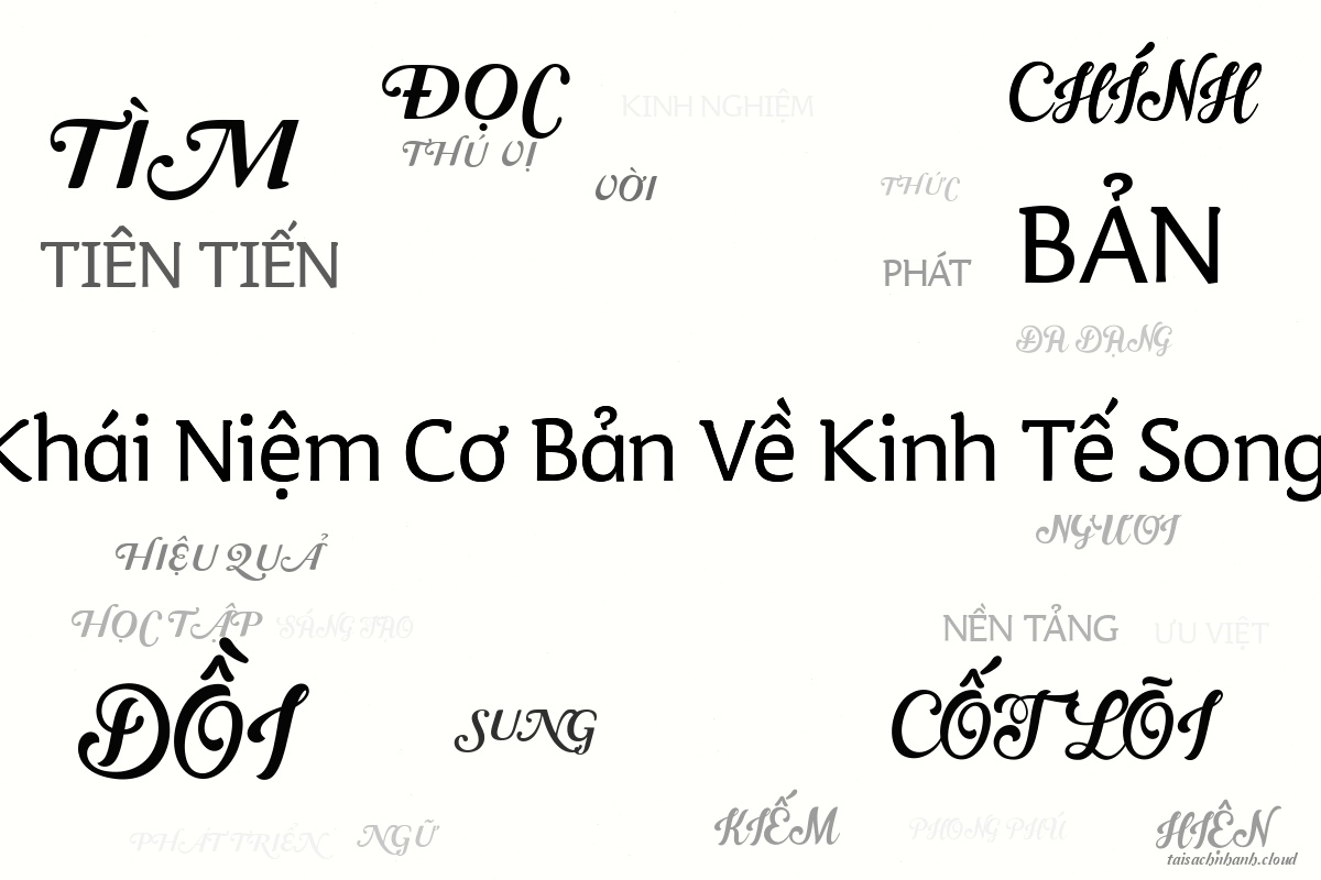 WordArt Các Khái Niệm Cơ Bản Về Kinh Tế Song Ngữ