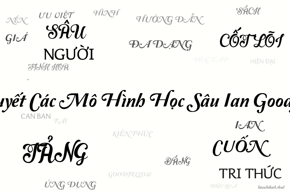 WordArt Deep Learning Nền Tảng Lý Thuyết Các Mô Hình Học Sâu Ian Goodfellow & Aaron Courville & Yosh