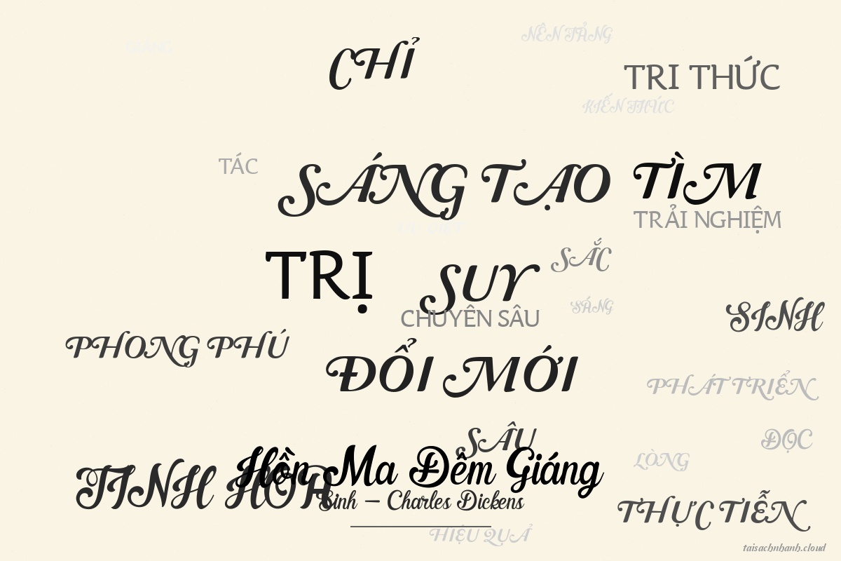 WordArt Hồn Ma Đêm Giáng Sinh - Charles Dickens